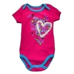 Rocawear Onesie Pink Short Sleeve Graphic Baby Girls Size 3-6 Months
